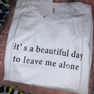 White humor tee